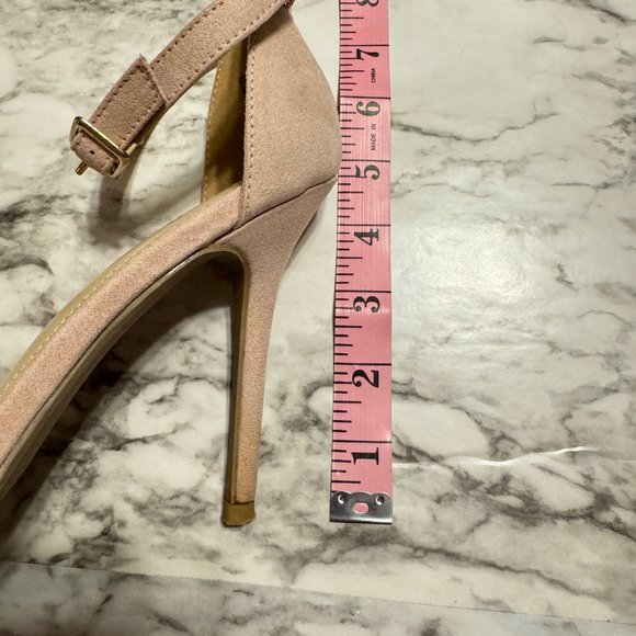 🎉😀CLEARANCE SALE!!!😀🎉 LULU'S Blush Pink Elsi Ankle Strap Heels Sz. 8 - Picture 8 of 8